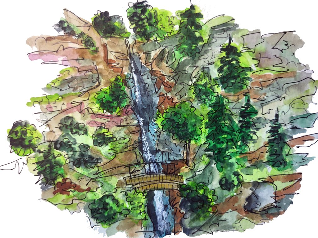 acuarela-paisaje-puente-arboles-greenline